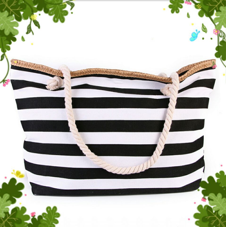 Striped Beach Bag