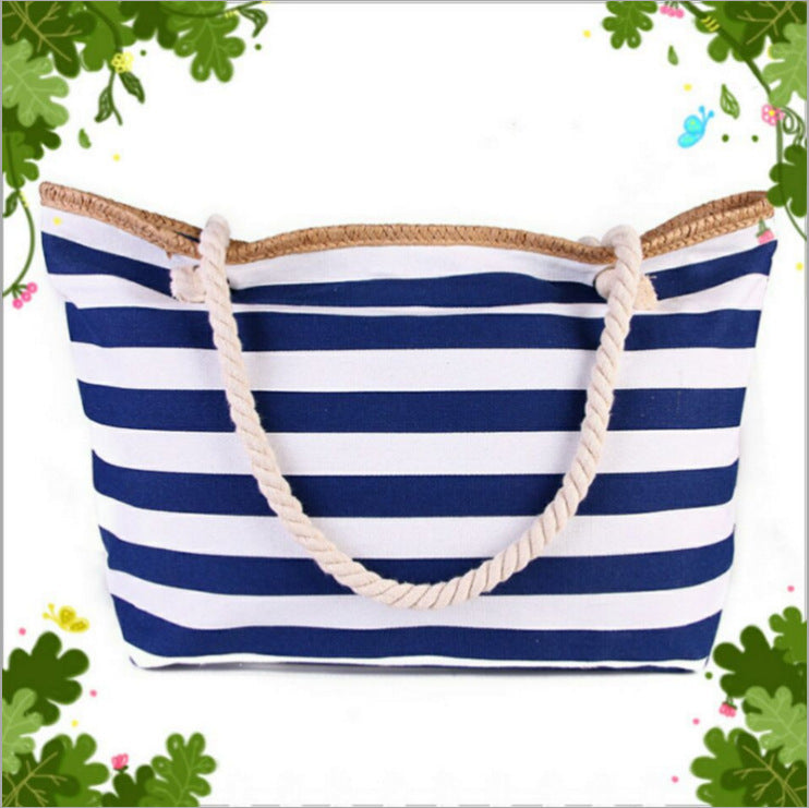 Striped Beach Bag