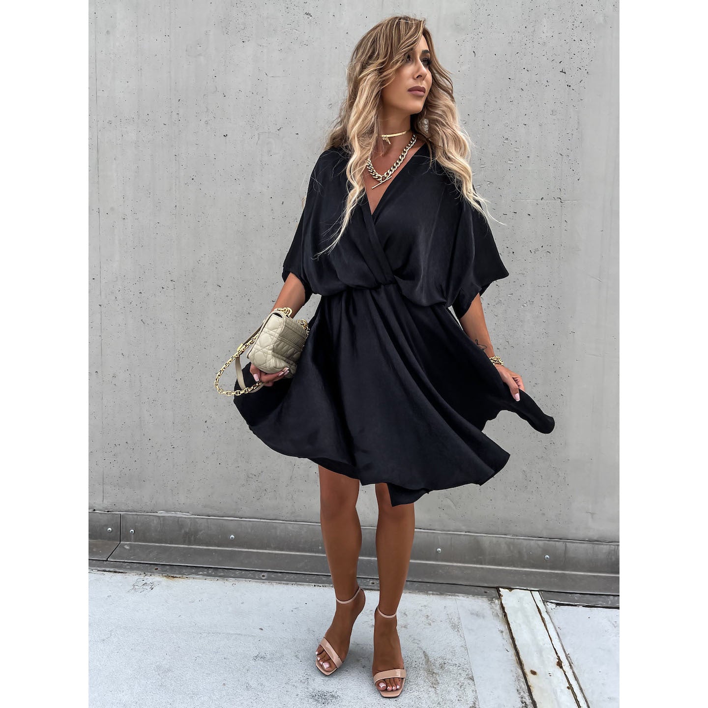 Satin Loose Dress Casual Vacation