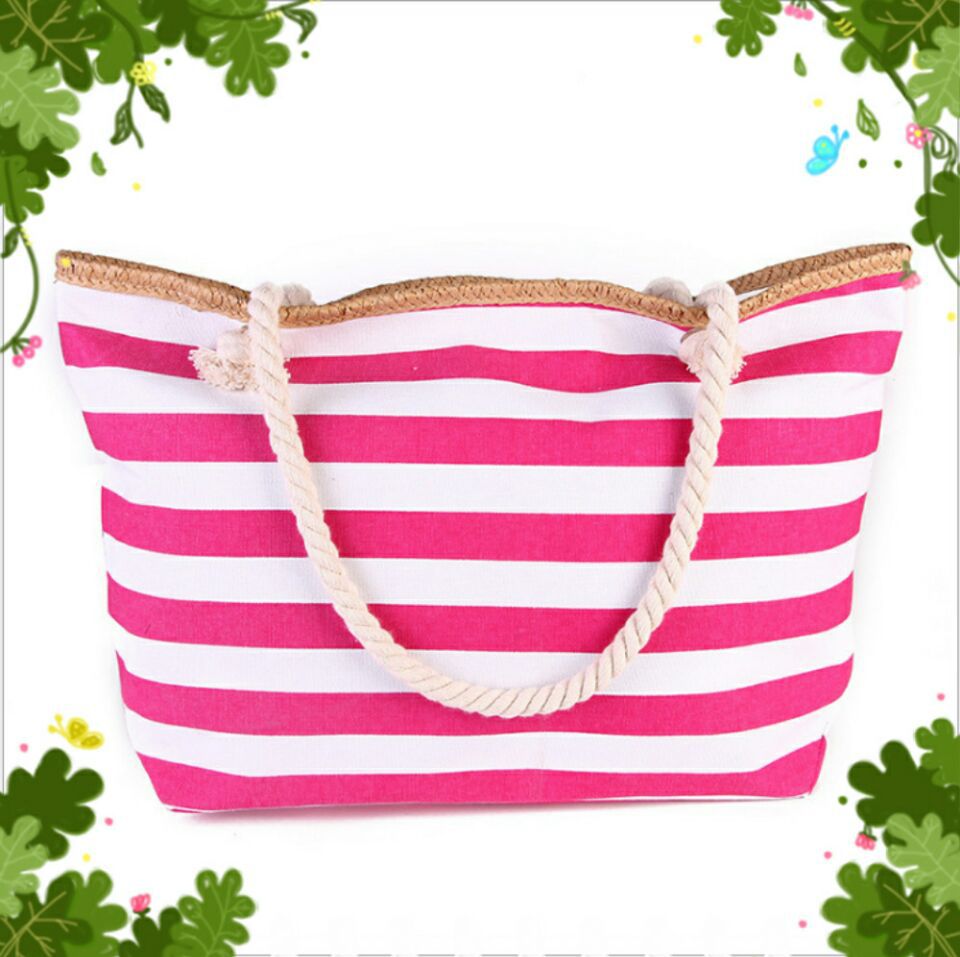 Striped Beach Bag