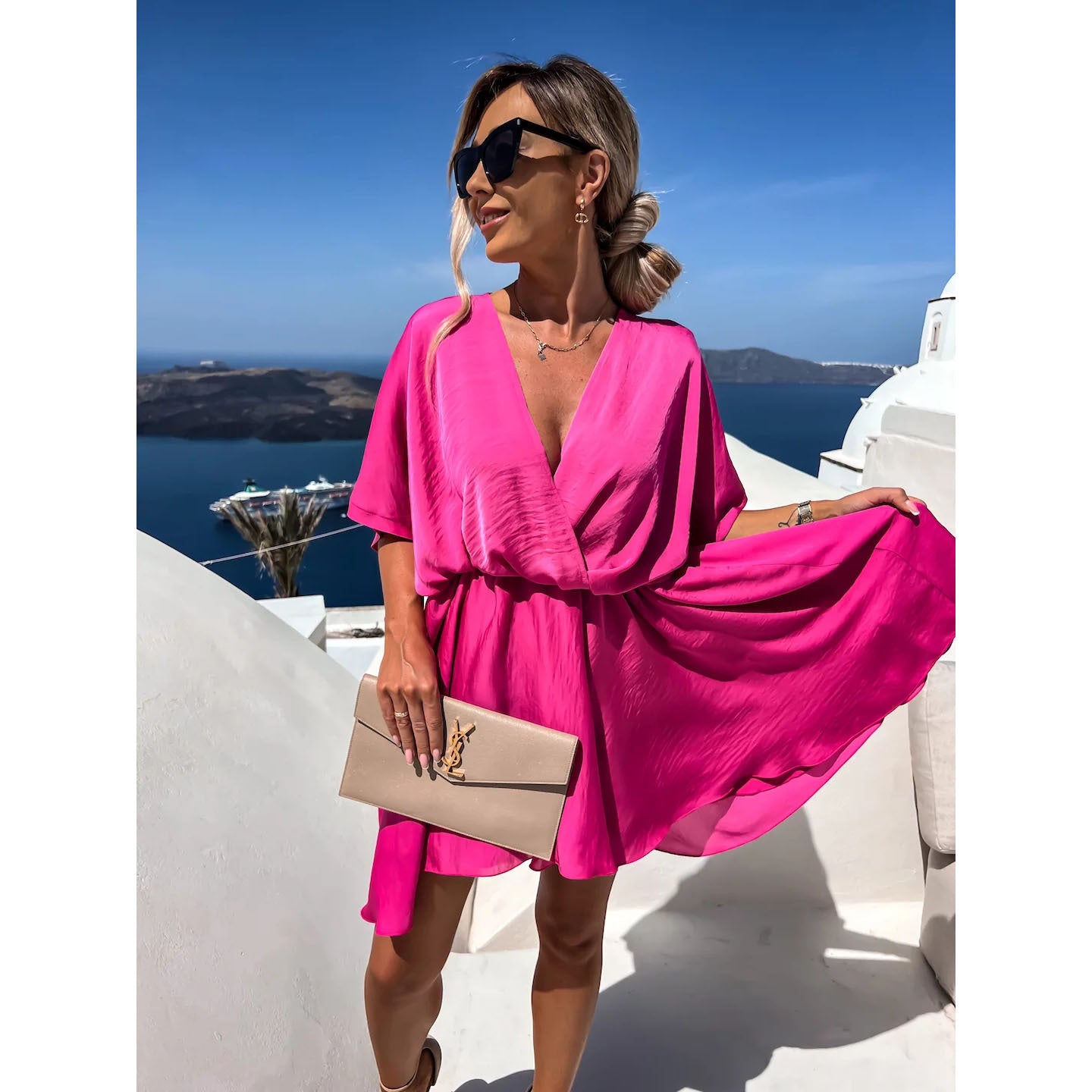 Satin Loose Dress Casual Vacation