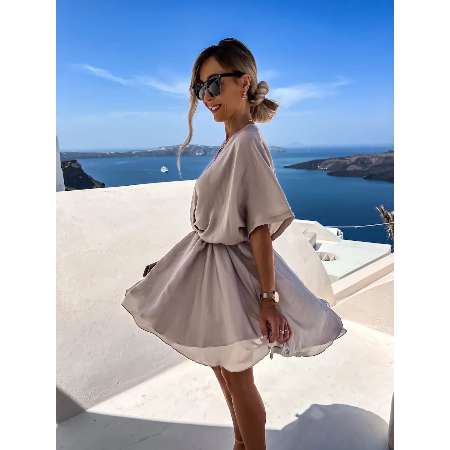 Satin Loose Dress Casual Vacation